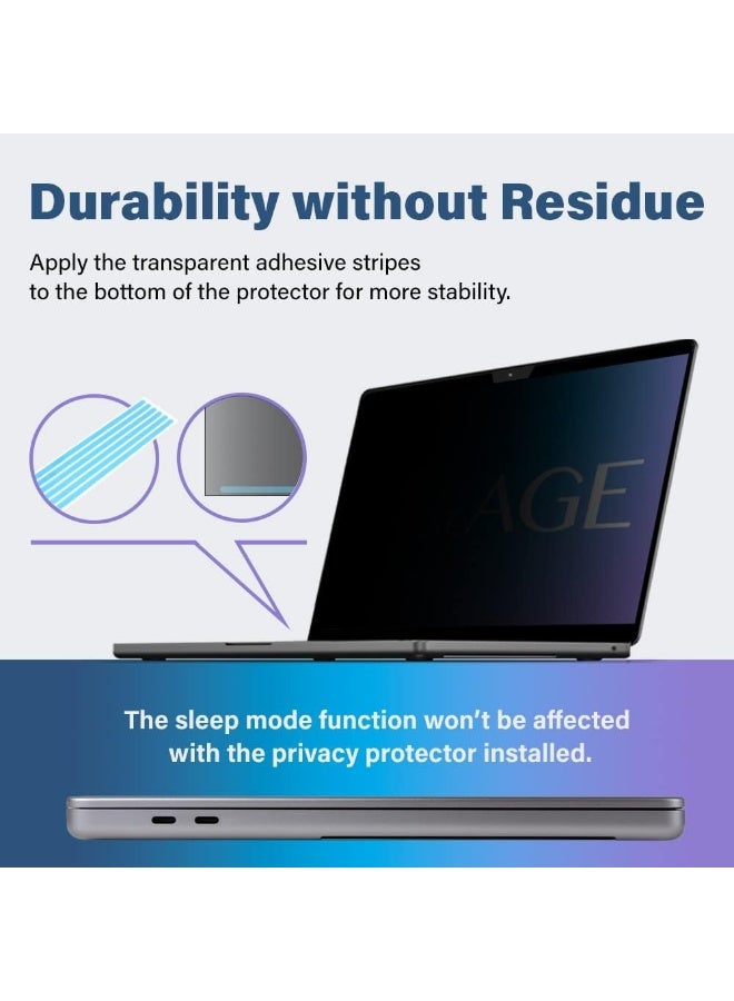 Magnetic Macbook Pro Privacy Screen for 13 inch (2016-2022, M1, M2)/ Macbook Air 13 inch (2018-2021, M1), Removable Laptop Privacy Filter, Macbook Mac Screen Protector, - Image 5